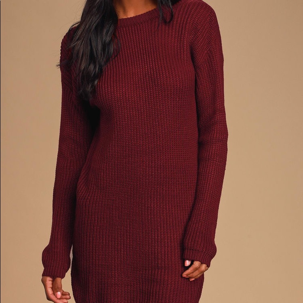 Lulu’s Red Sweater Dress